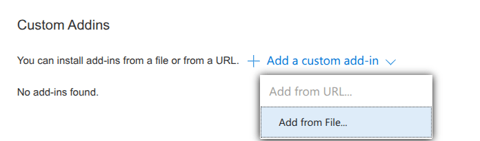 Custom add-ins in Outlook