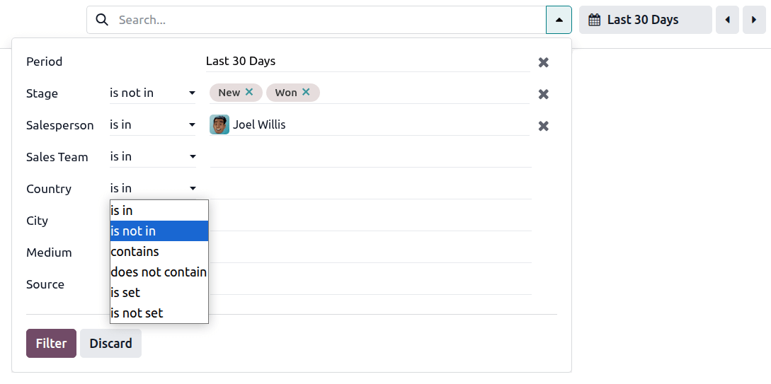 Global filters on the Warehouse Daily Operations dashboard