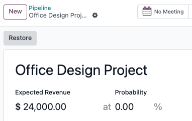 Lost opportunity with emphasis on the Restore button.