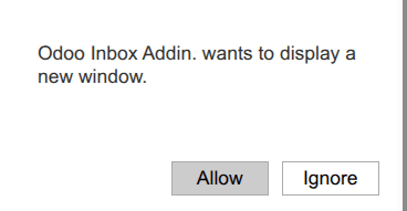 New window pop-up warning