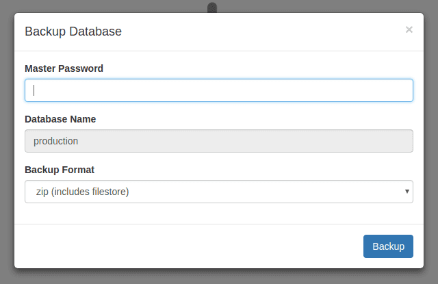 Downloading an on-premise database backup
