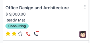 A sales opportunity with the option to remove a call from the VoIP widget.